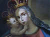 Segítő Mária  a Jézussal vászonkép restaurálása